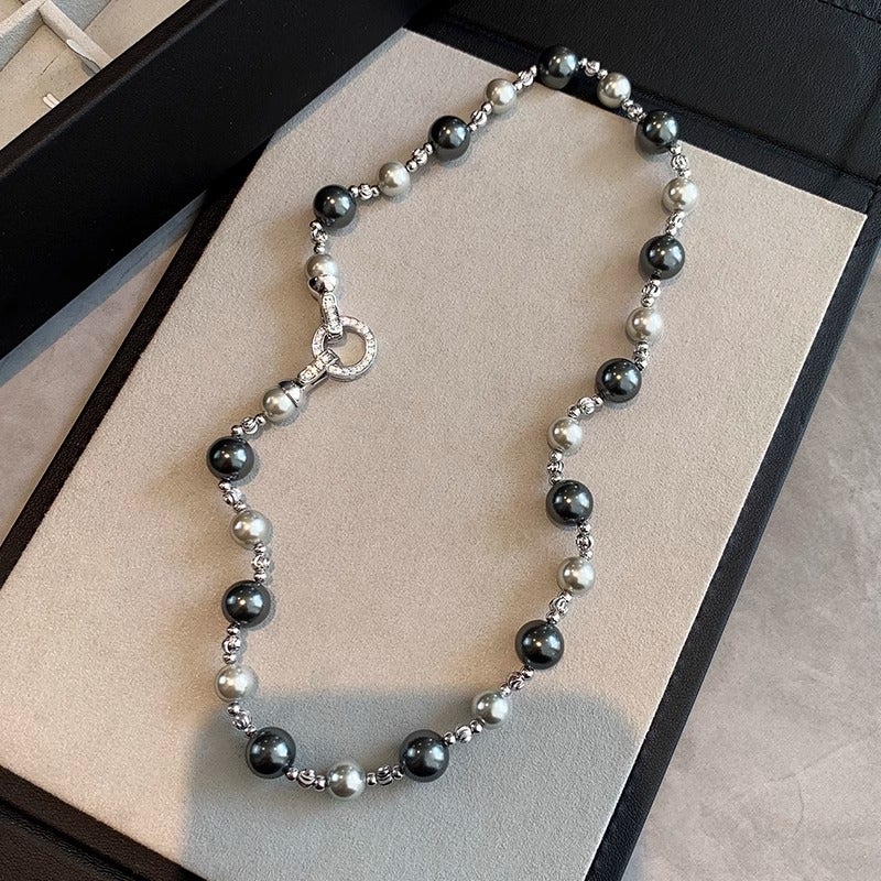 Tahitian Mixed Color Pearl Necklace Women'S Accessible Luxury High-End Long Sweater Chain Elegant Neck Necklace - Image 1